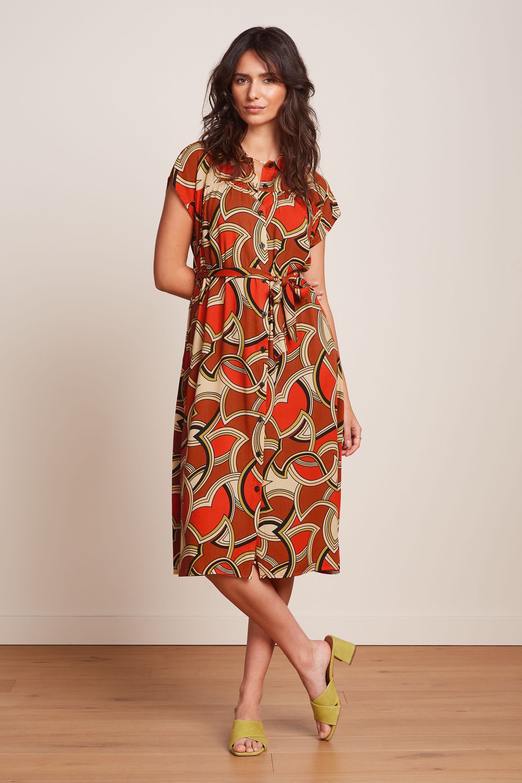 Amy Dress Mellow Dobby - Spicy Orange – King Louie