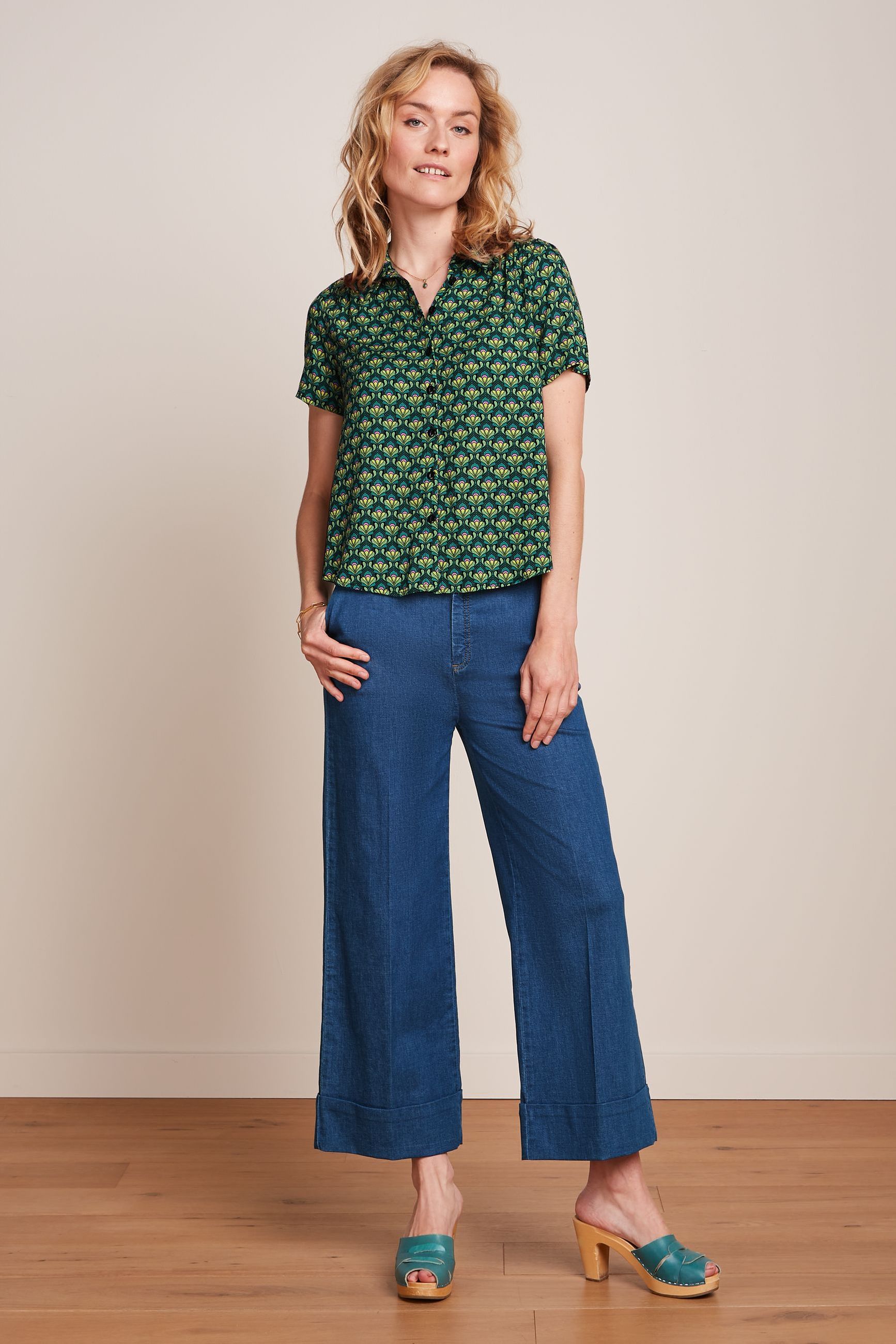 パンツ Jent Louis Bicolor Semi-Flare Denim Jent Louis』デニム パンツ Jent Louis Bicolor Semi-Flare Denim