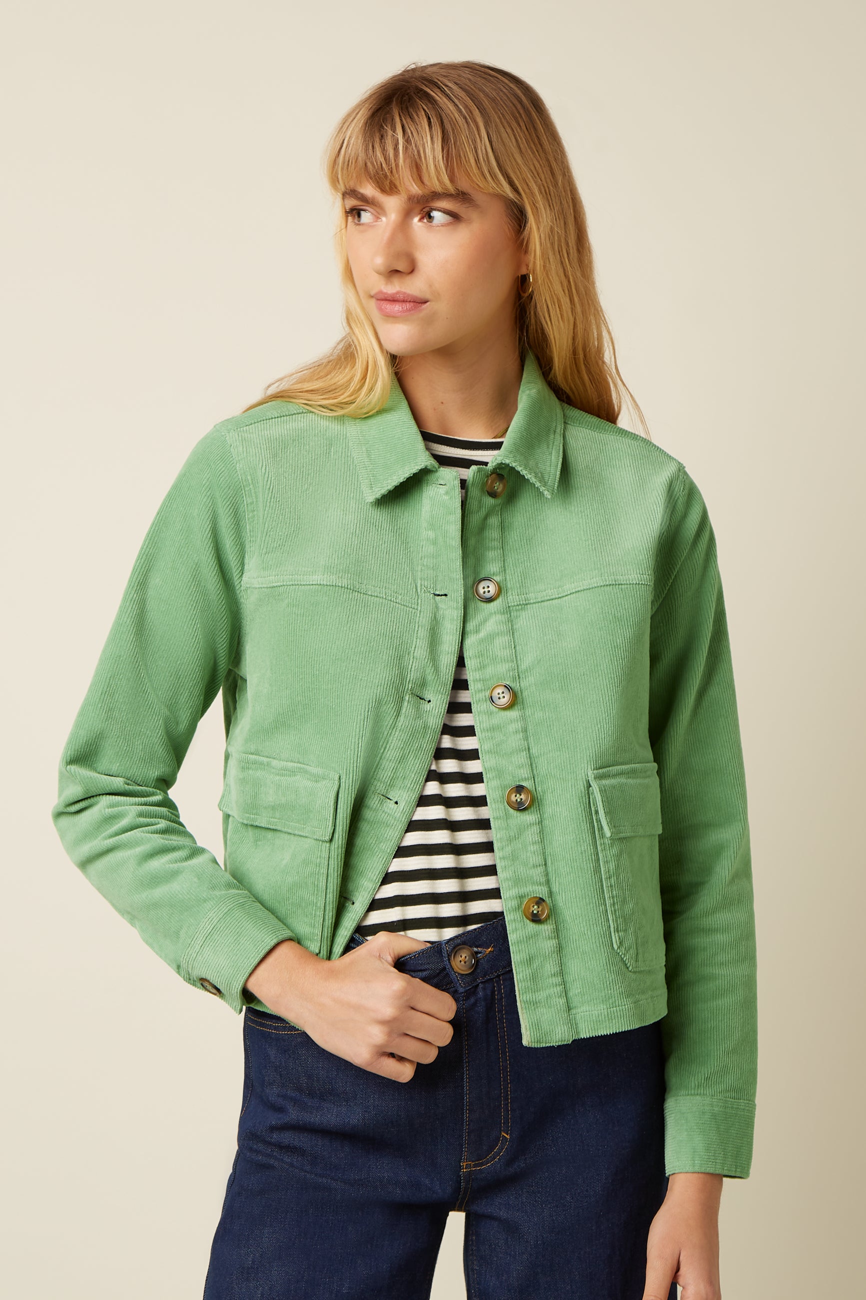 Pearl Jacket Corduroy - Sprucestone Mint – King Louie