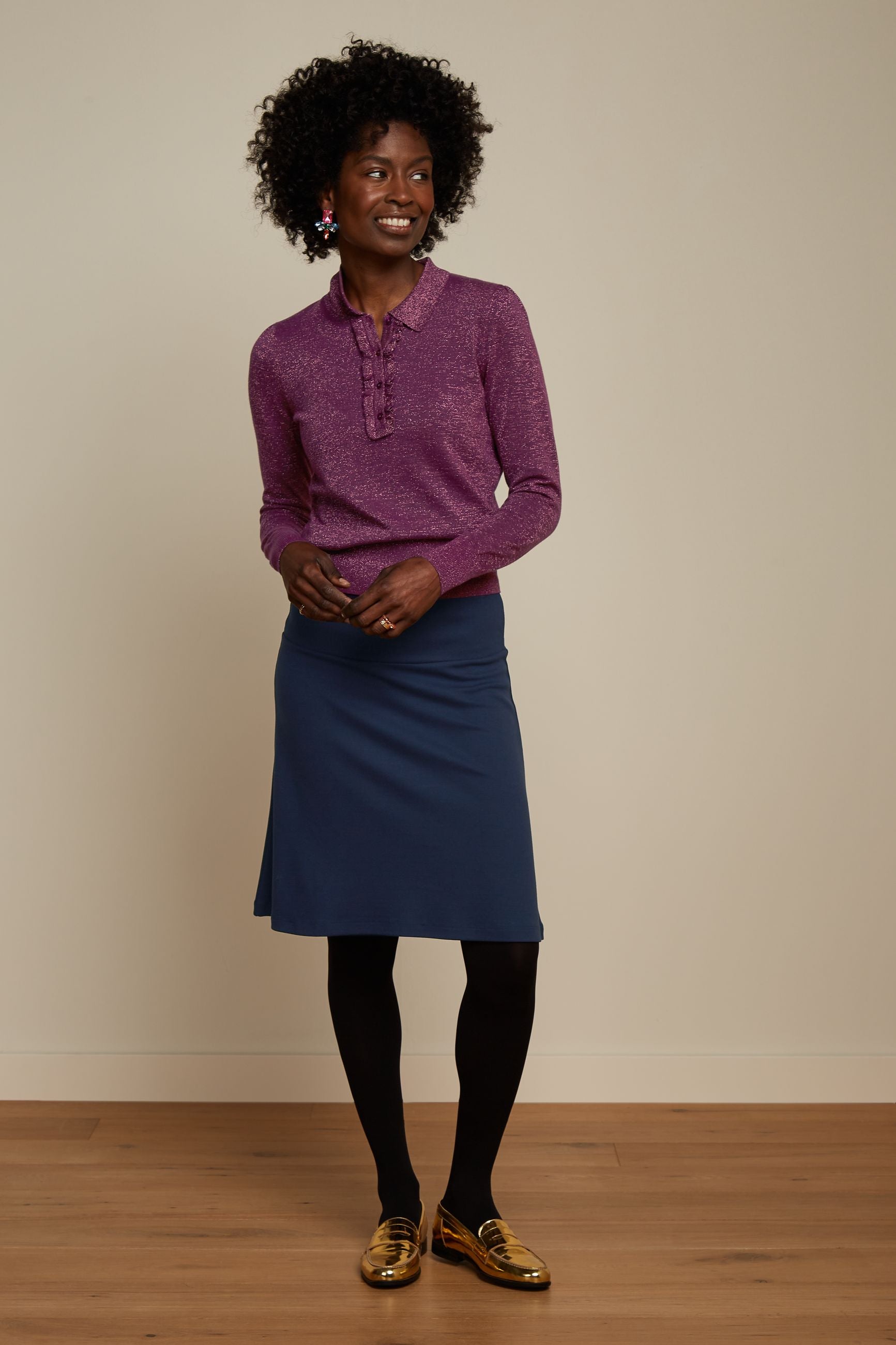 Border Skirt Milano Uni - Evening Blue