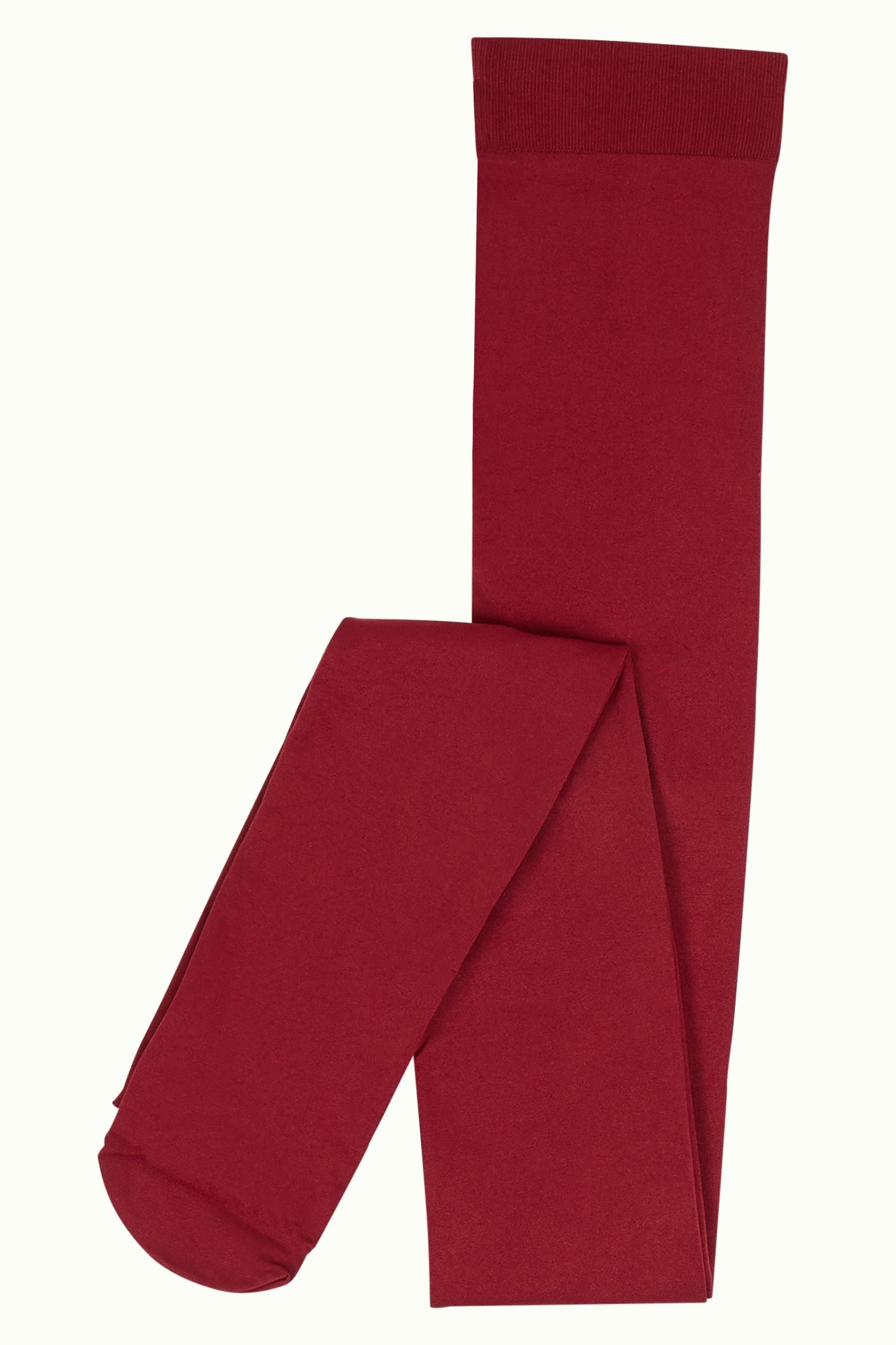 Tights Solid - Cabernet Red