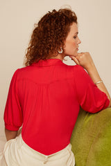 Carina Blouse Ecovero Light - Fiery Red