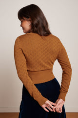 Cardi V Heart Ajour BCI - Maple Orange