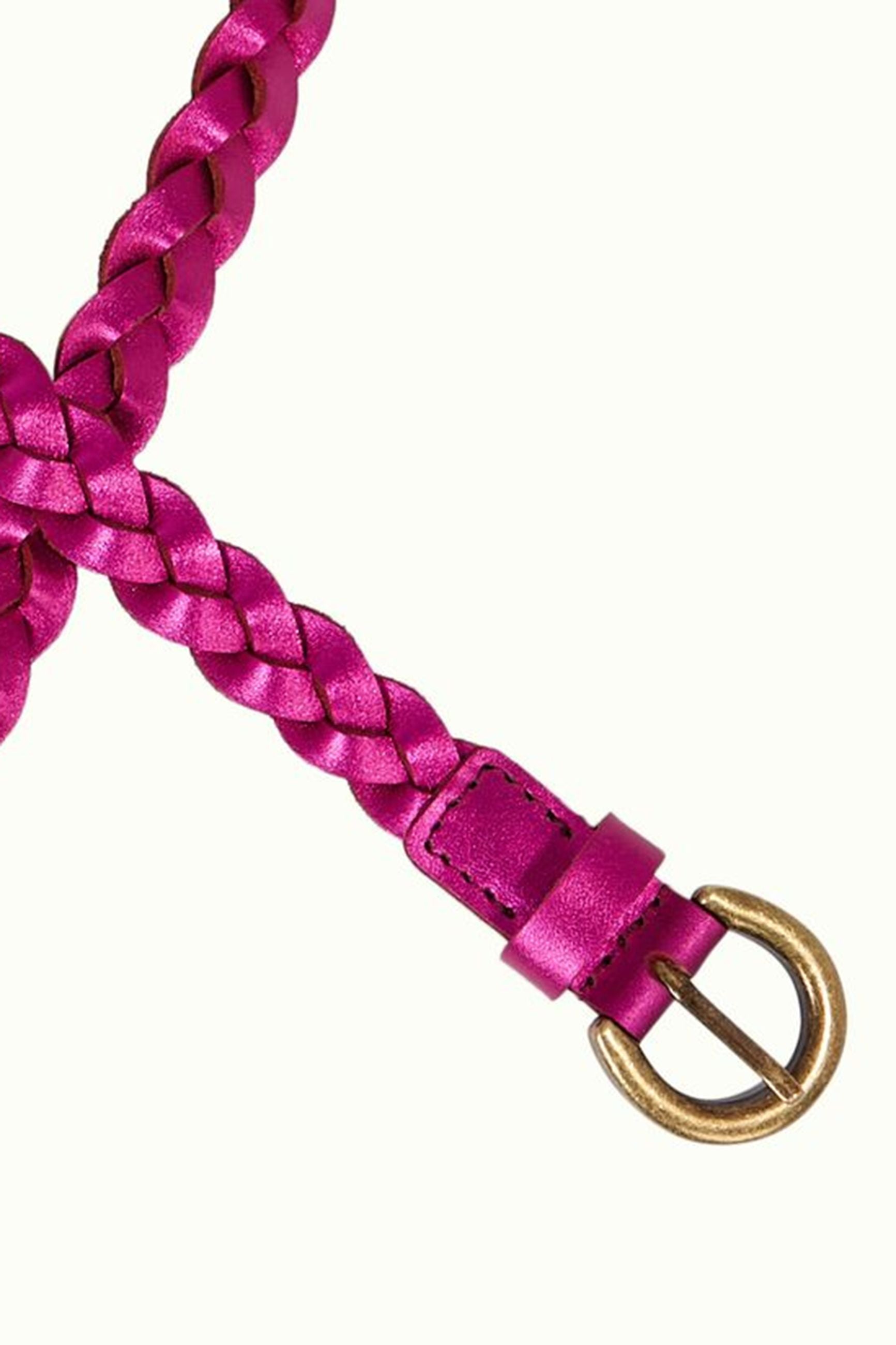 Shiny Braided Belt - Caspia Purple