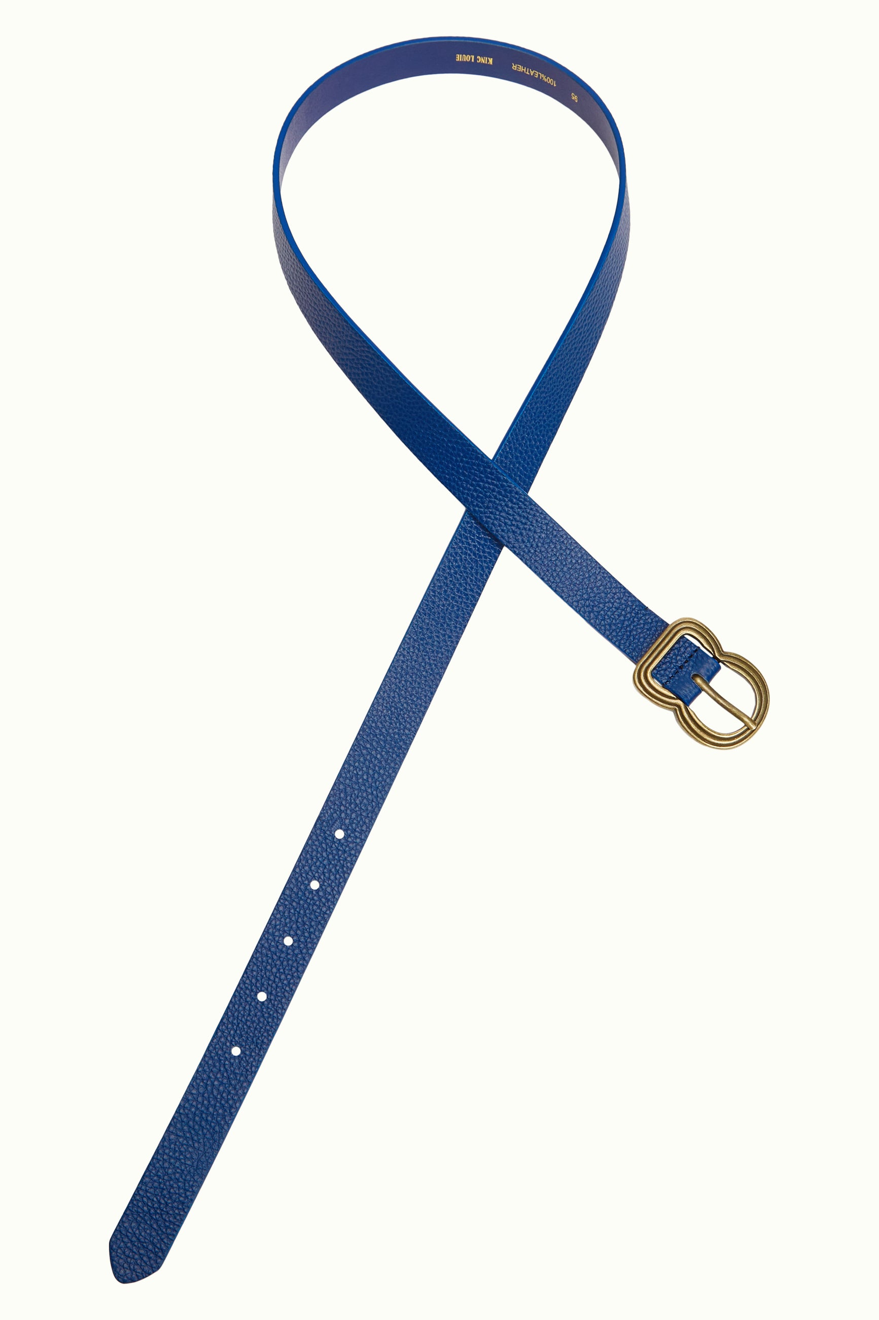 Leather Belt  - Rhodonite Blue