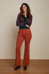 Gael Pintuck Pants Aurora - Cognac Orange