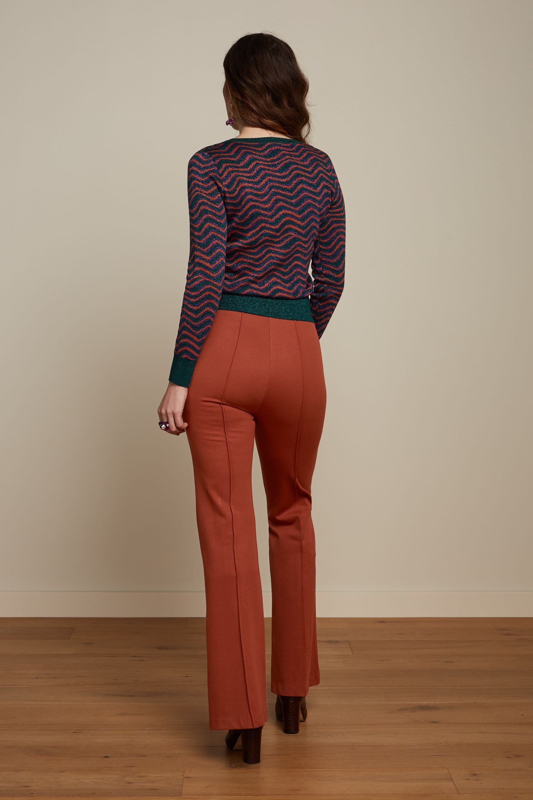 Gael Pintuck Pants Aurora - Cognac Orange