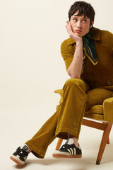 Garbo Zip Jumpsuit Corduroy - Golden Brown