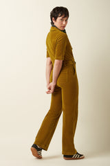 Garbo Zip Jumpsuit Corduroy - Golden Brown