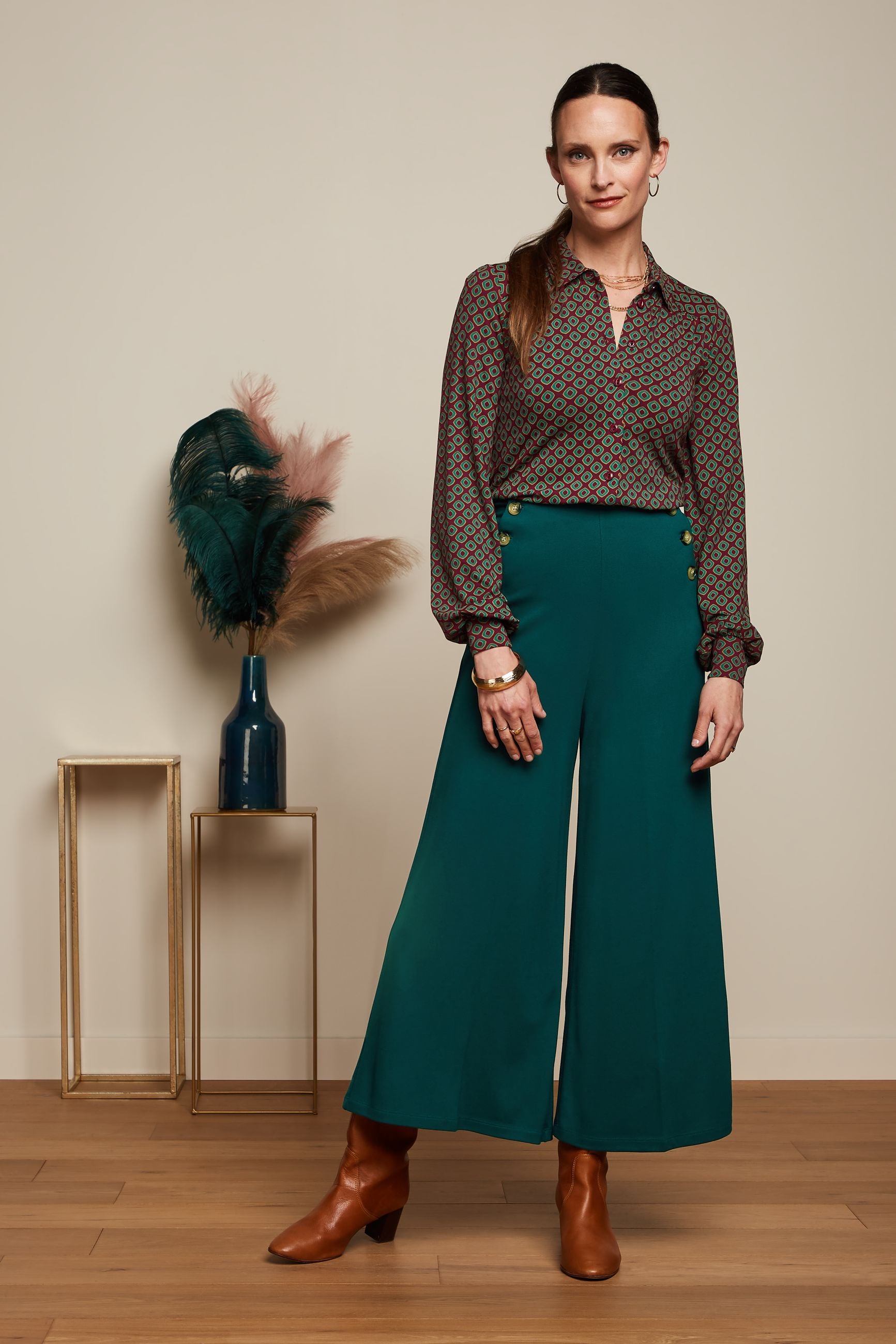 Pia Culotte Milano Uni - Pine Green