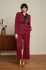 Frederica Pants Broadway - Cabernet Red