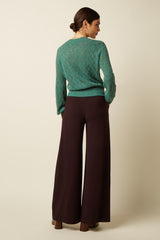 Peppa Pants Woven Crepe - Dark Brown