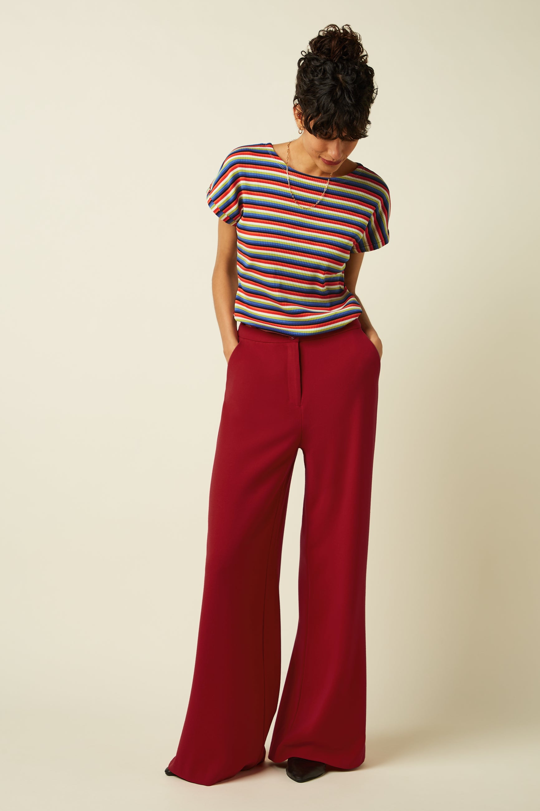 Peppa Pants Woven Crepe - Chili Red