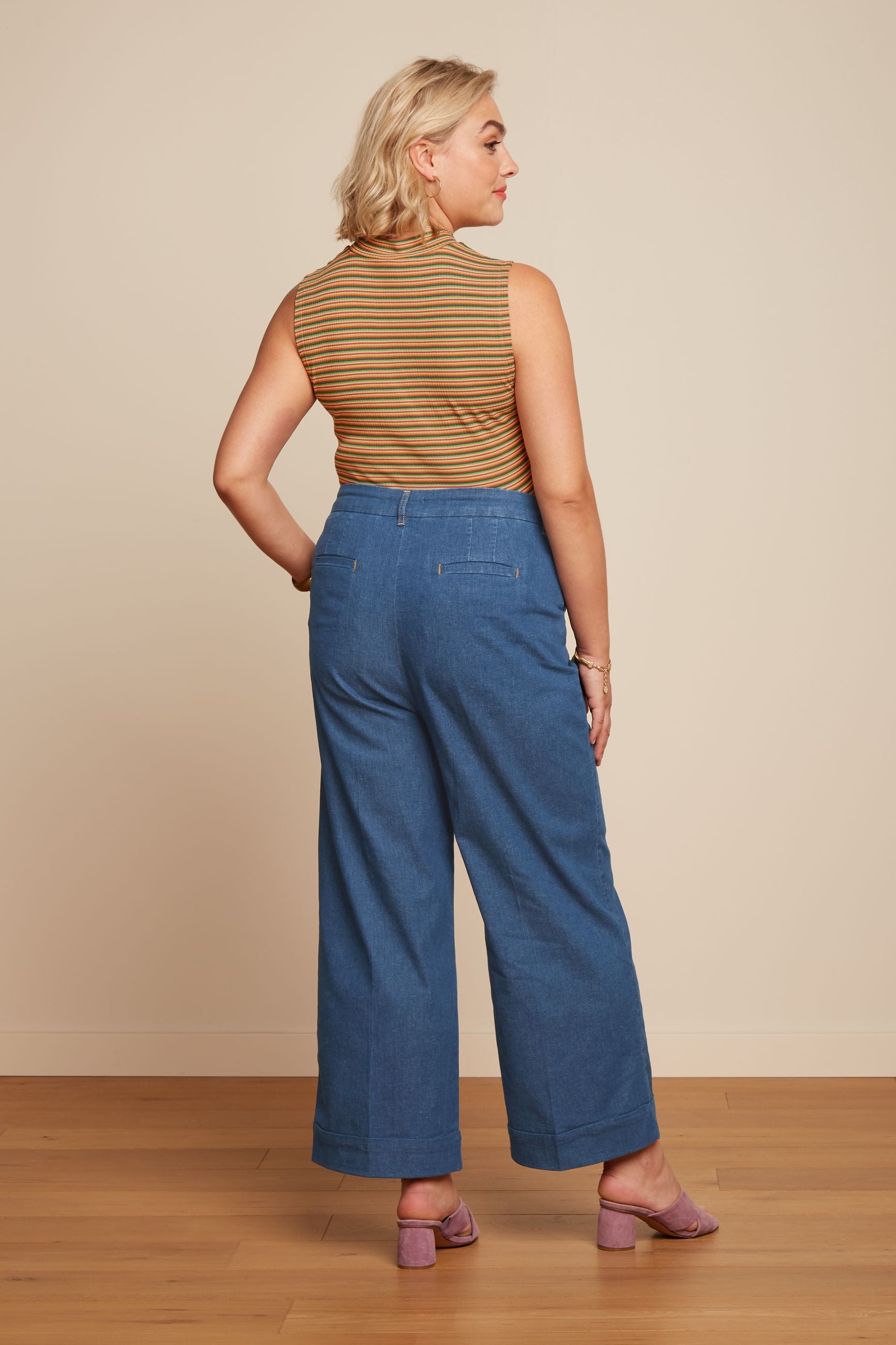 Lisa Culotte Chambray - Denim Blue