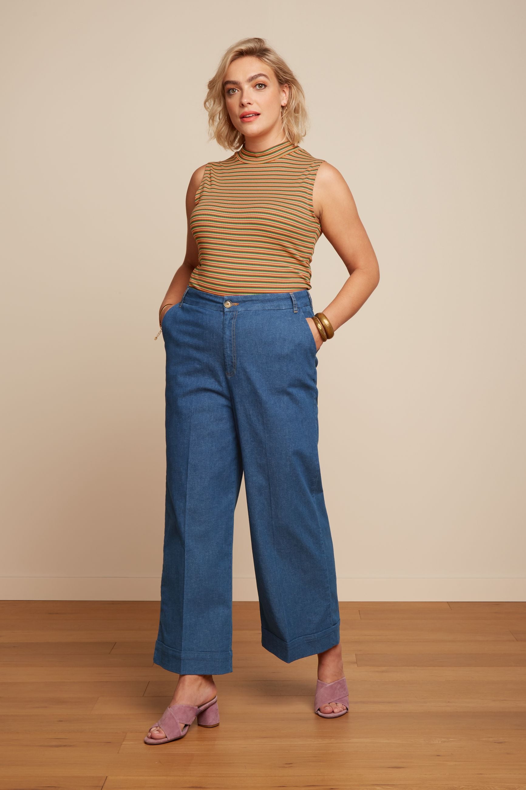 Lisa Culotte Chambray - Denim Blue