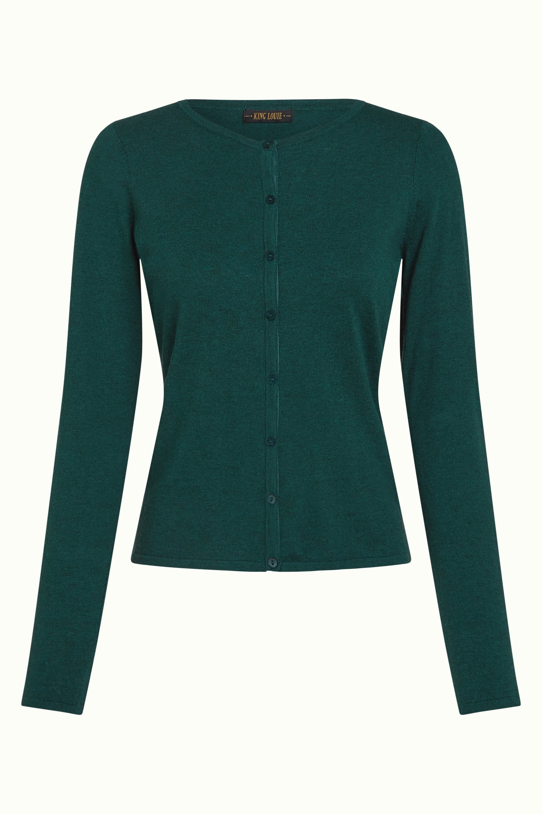 Cardi Roundneck Cocoon - Pine Green