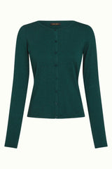 Cardi Roundneck Cocoon - Pine Green