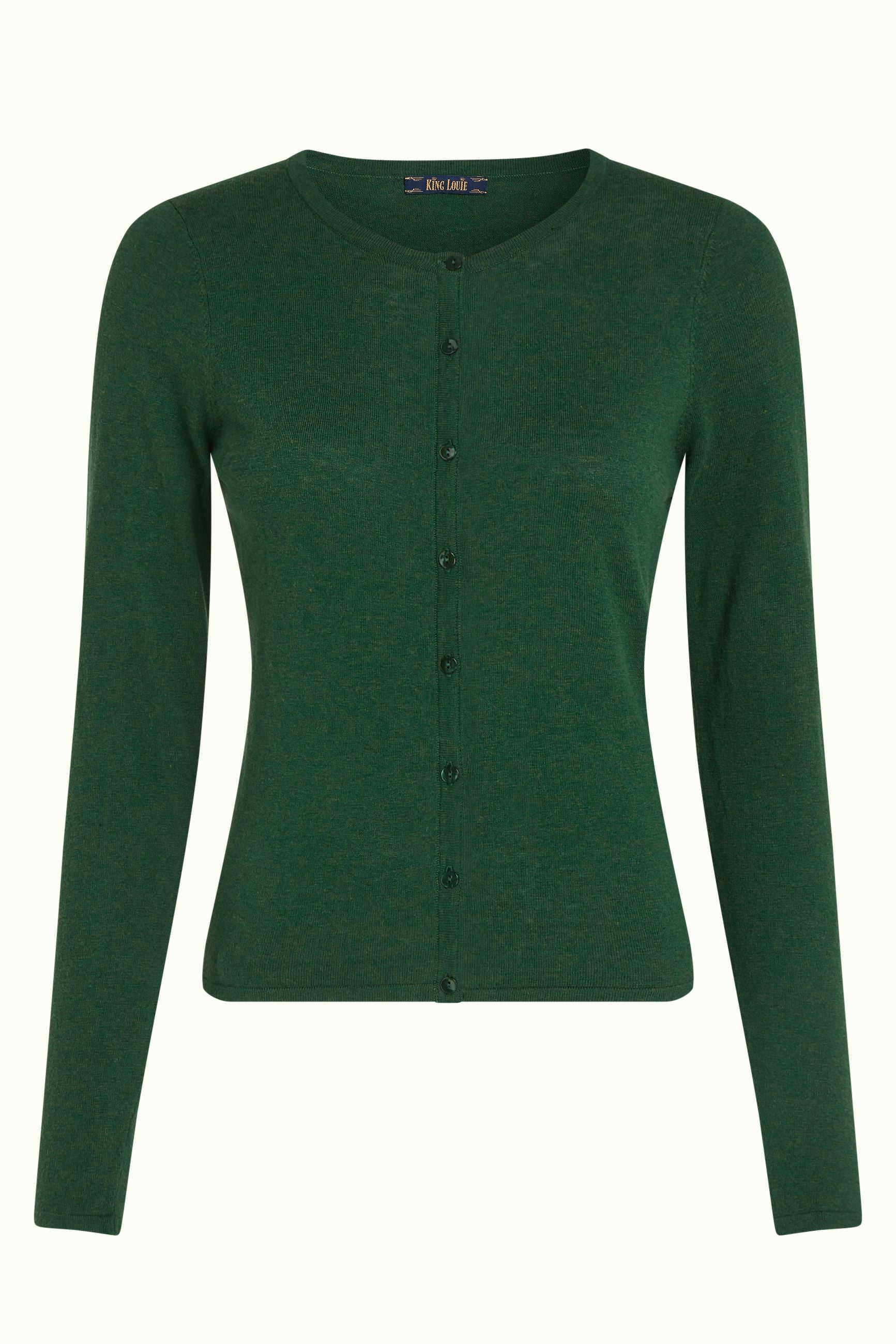 Cardi Roundneck Cocoon - Forest Green