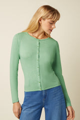 Cardi Roundneck Cocoon - Sprucestone Mint