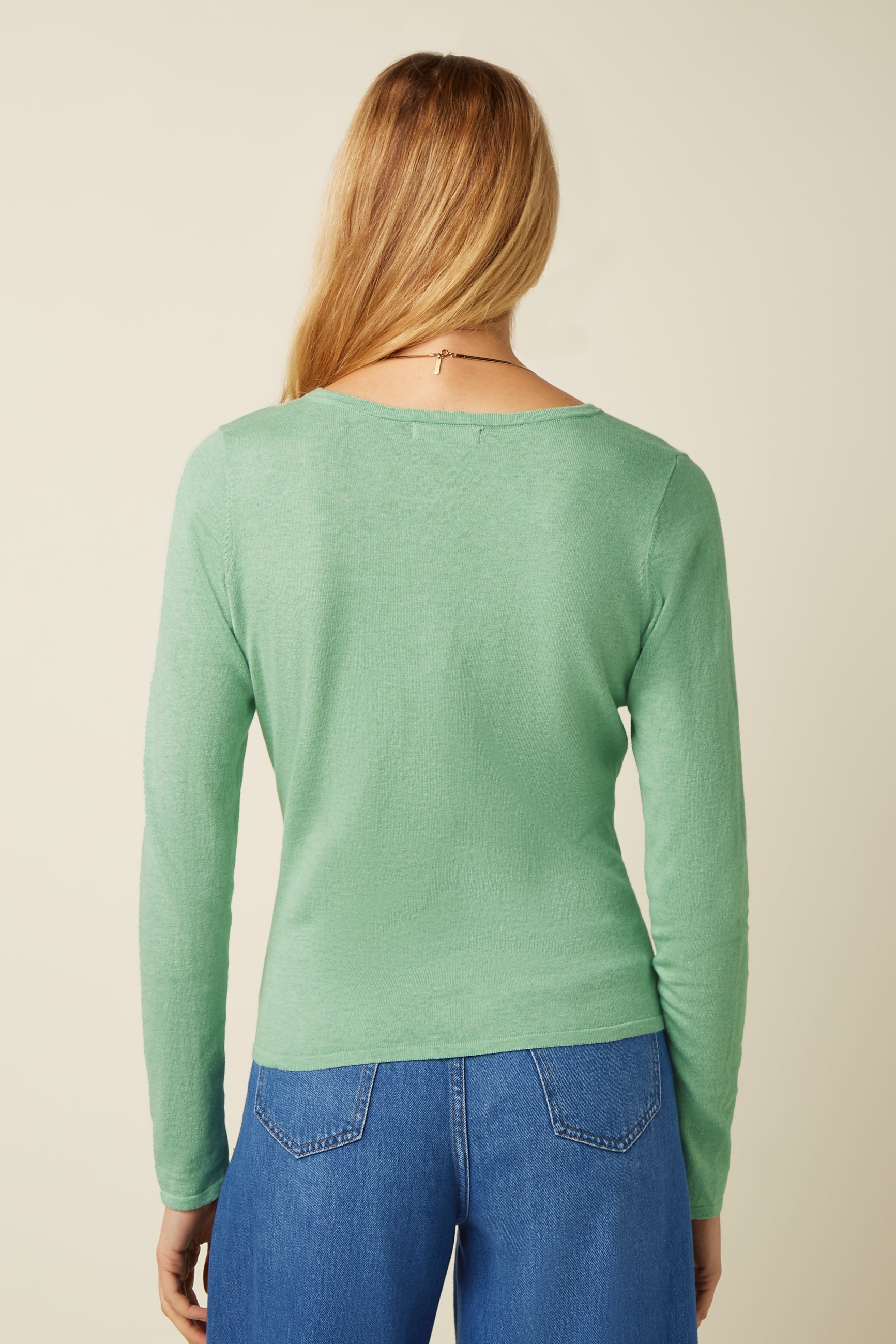 Cardi Roundneck Cocoon - Sprucestone Mint