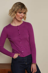 Cardi Roundneck Cocoon - Vivid Purple