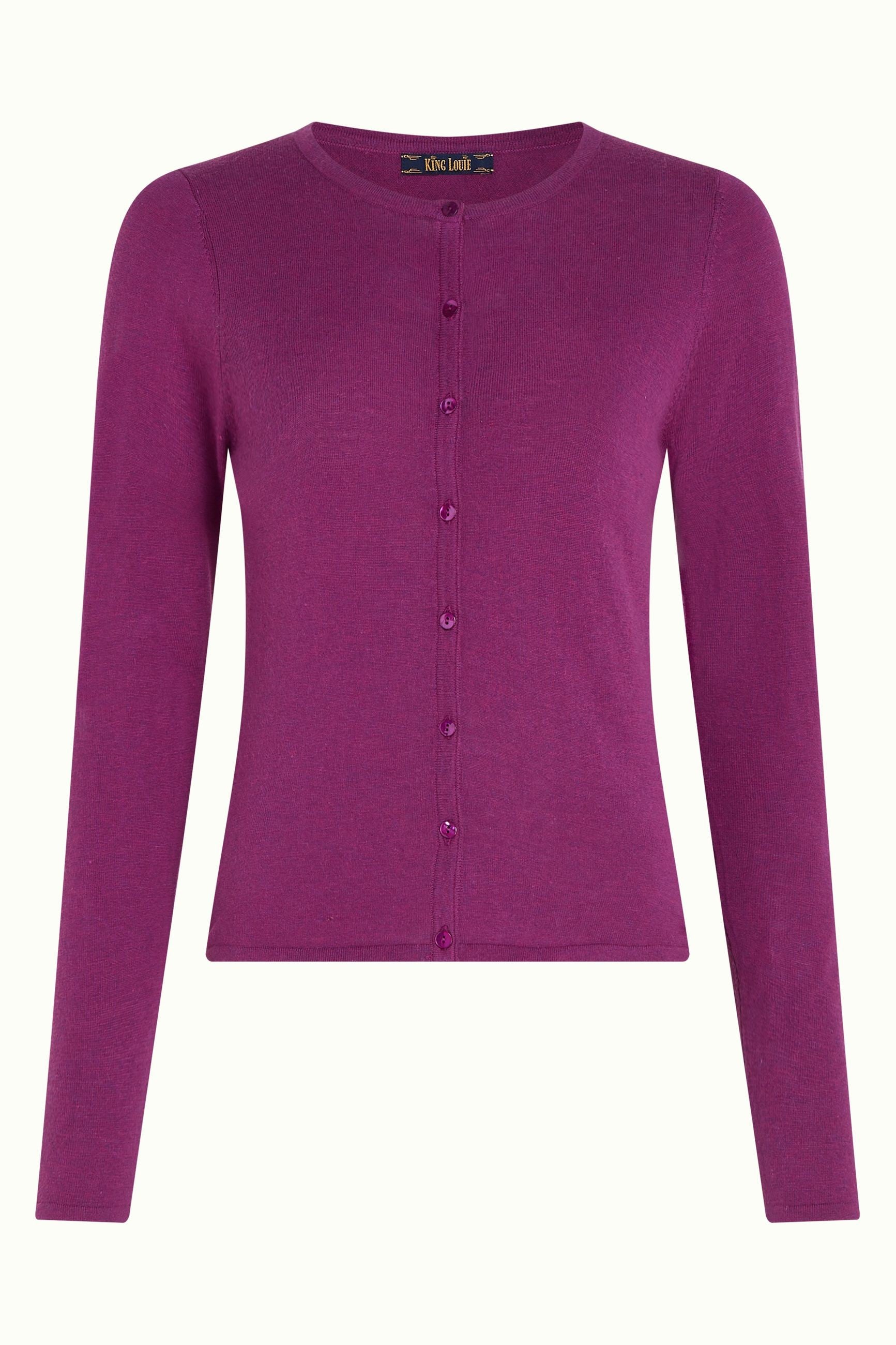 Cardi Roundneck Cocoon - Vivid Purple