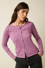Cardi Roundneck Cocoon - Crocus Lilac