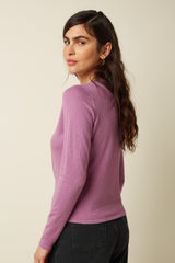 Cardi Roundneck Cocoon - Crocus Lilac