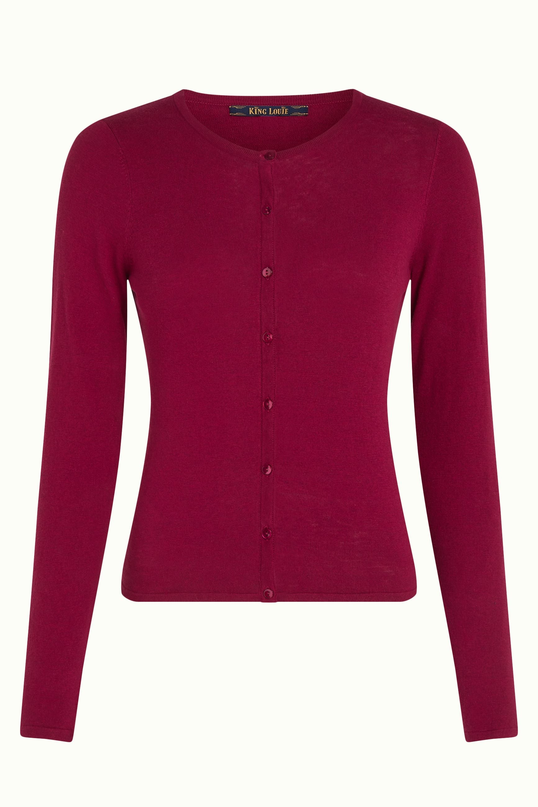 Cardi Roundneck Cocoon - Beaujolais Red