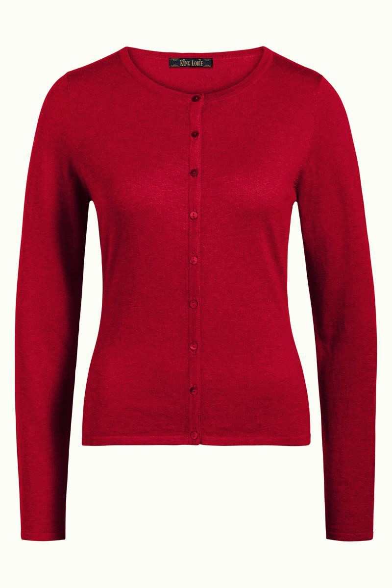 Cardi Roundneck Cocoon - Icon Red