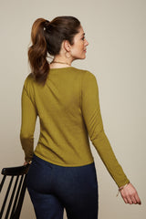 Cardi Roundneck Cocoon - Curry Yellow