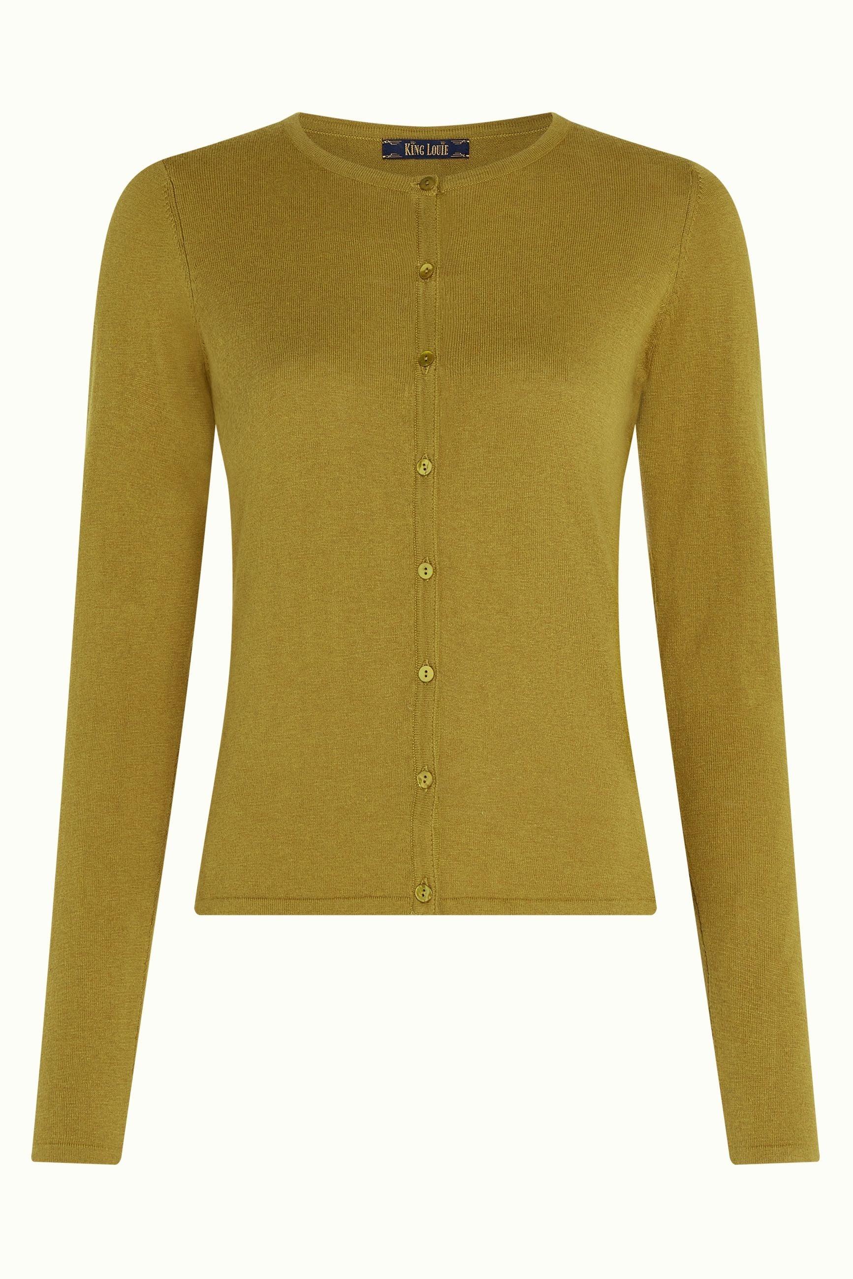 Cardi Roundneck Cocoon - Curry Yellow