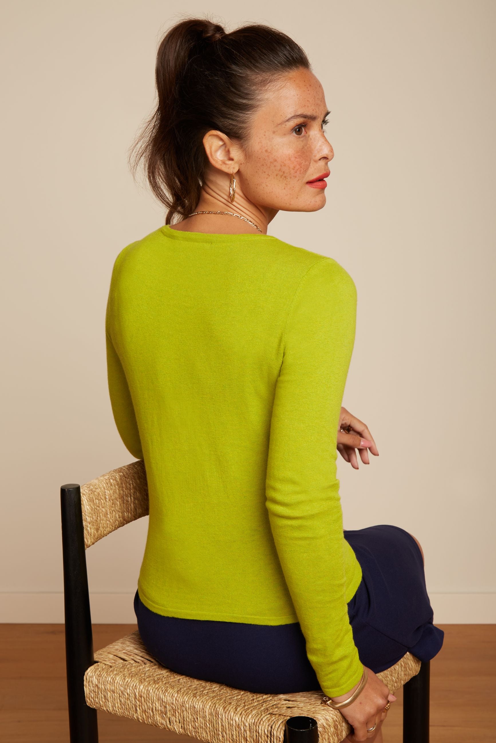 Cardi Roundneck Cocoon - Citronelle Yellow