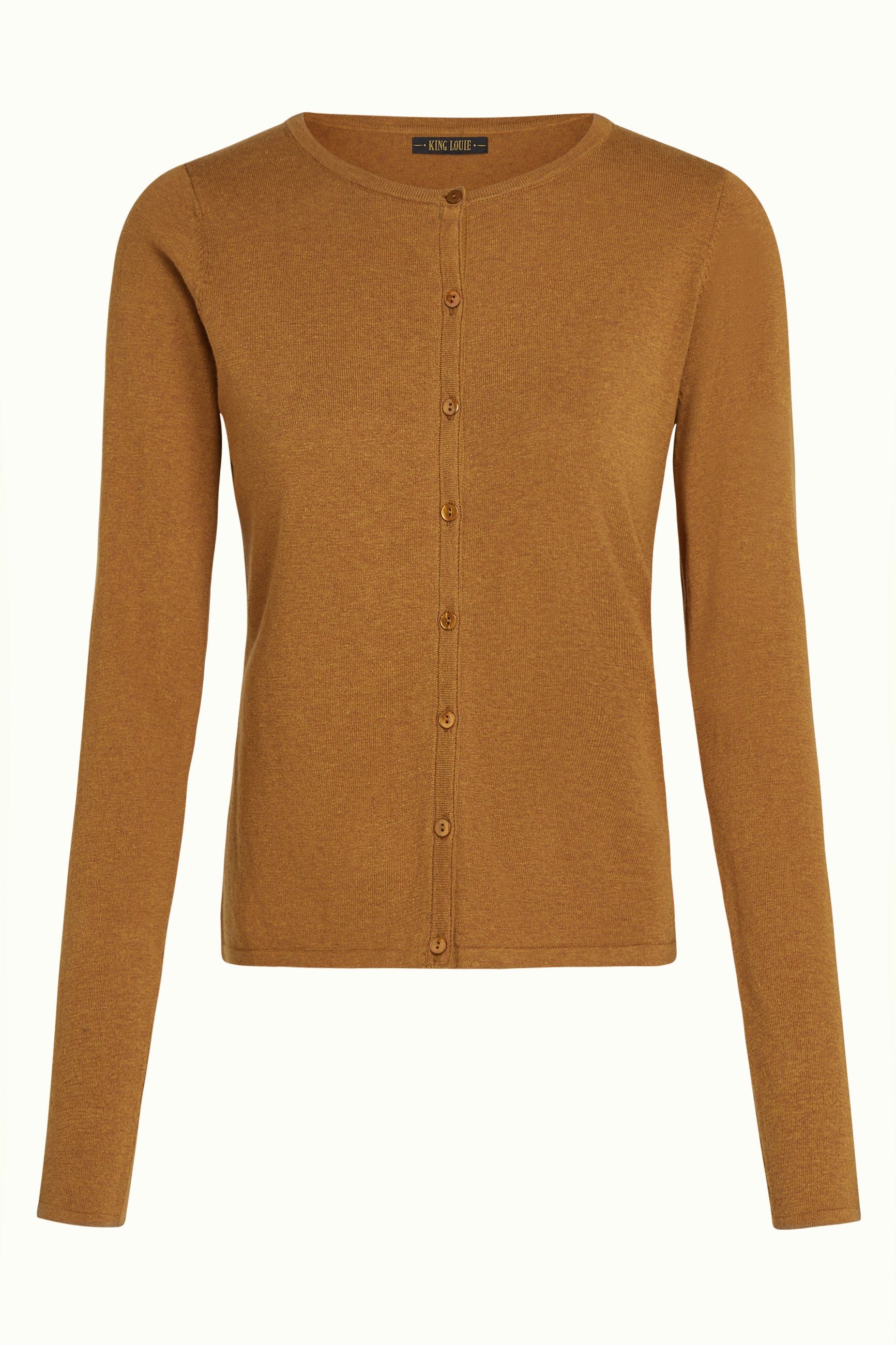 Cardi Roundneck Cocoon - Maple Orange