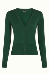 Cardi V Cocoon - Forest Green