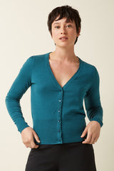 Cardi V Cocoon - Spruced Green