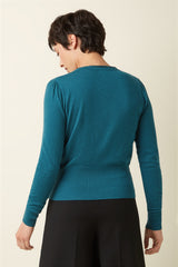 Cardi V Cocoon - Spruced Green