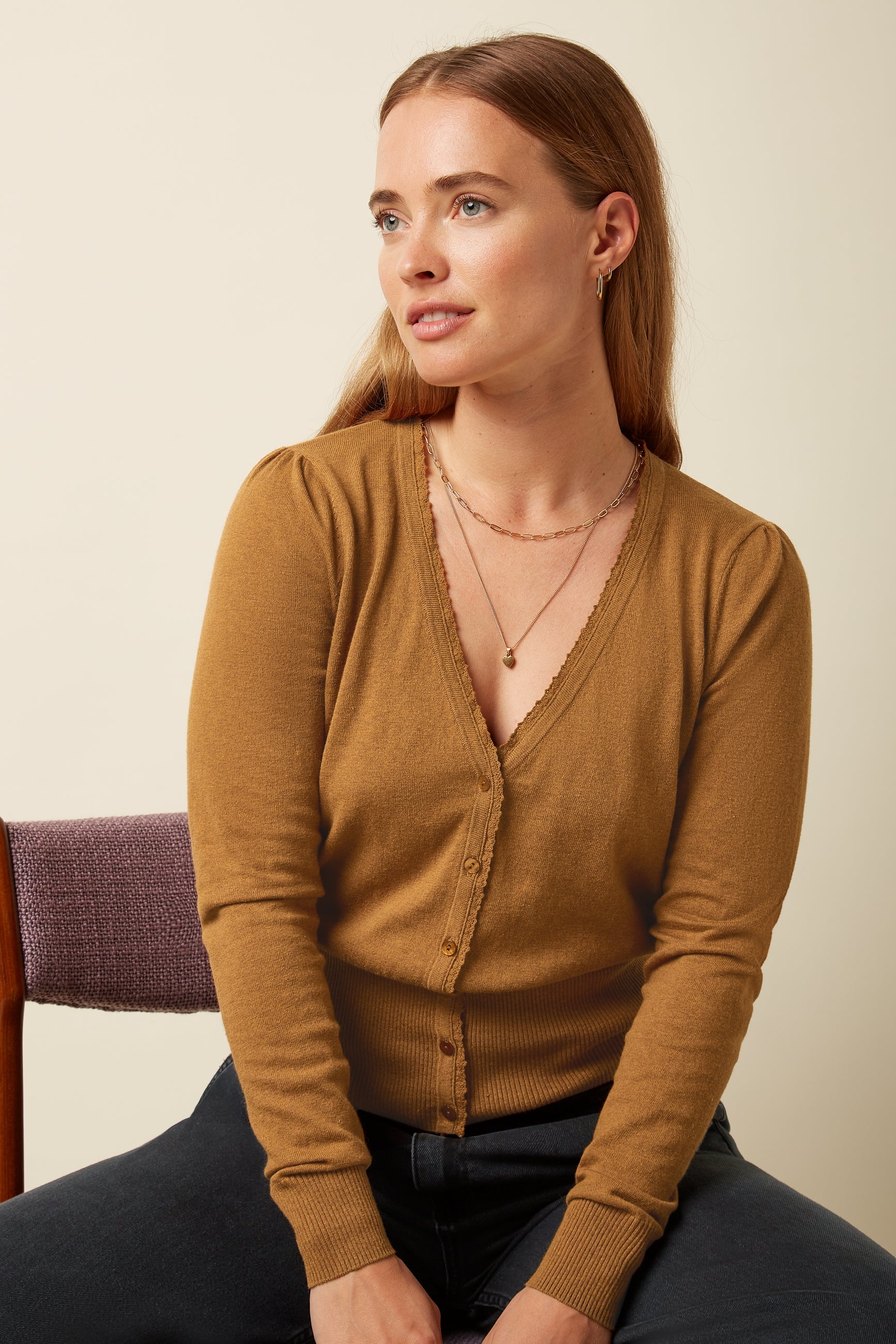 Cardi V Cocoon - Maple Orange