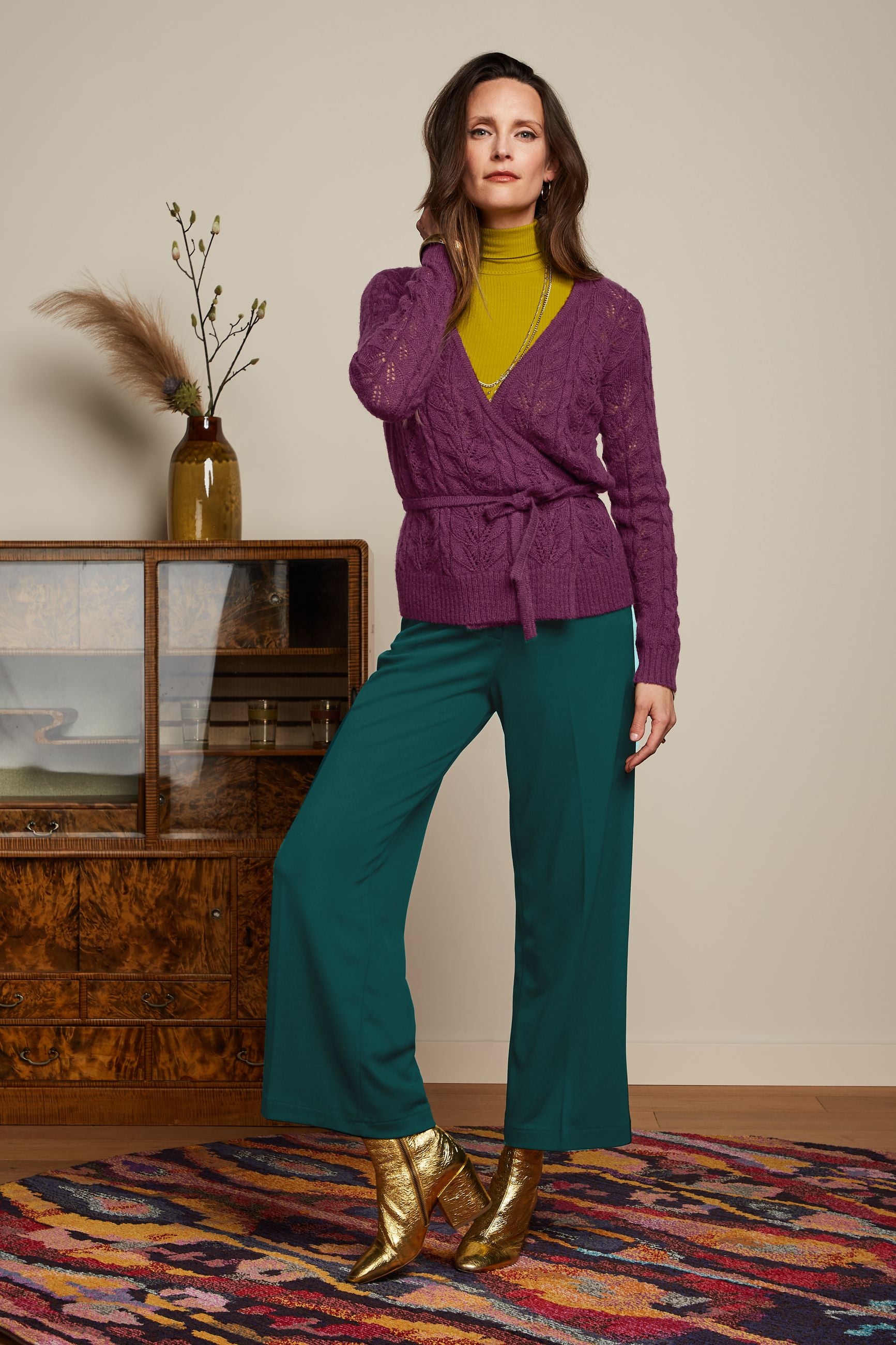 Wrap Top Farfalle - Caspia Purple