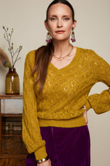 V Neck Borgo - Koi Yellow