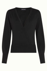 Lulu Wrap Top Cocoon - Black