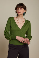 Lulu Wrap Top Cocoon - Posey Green