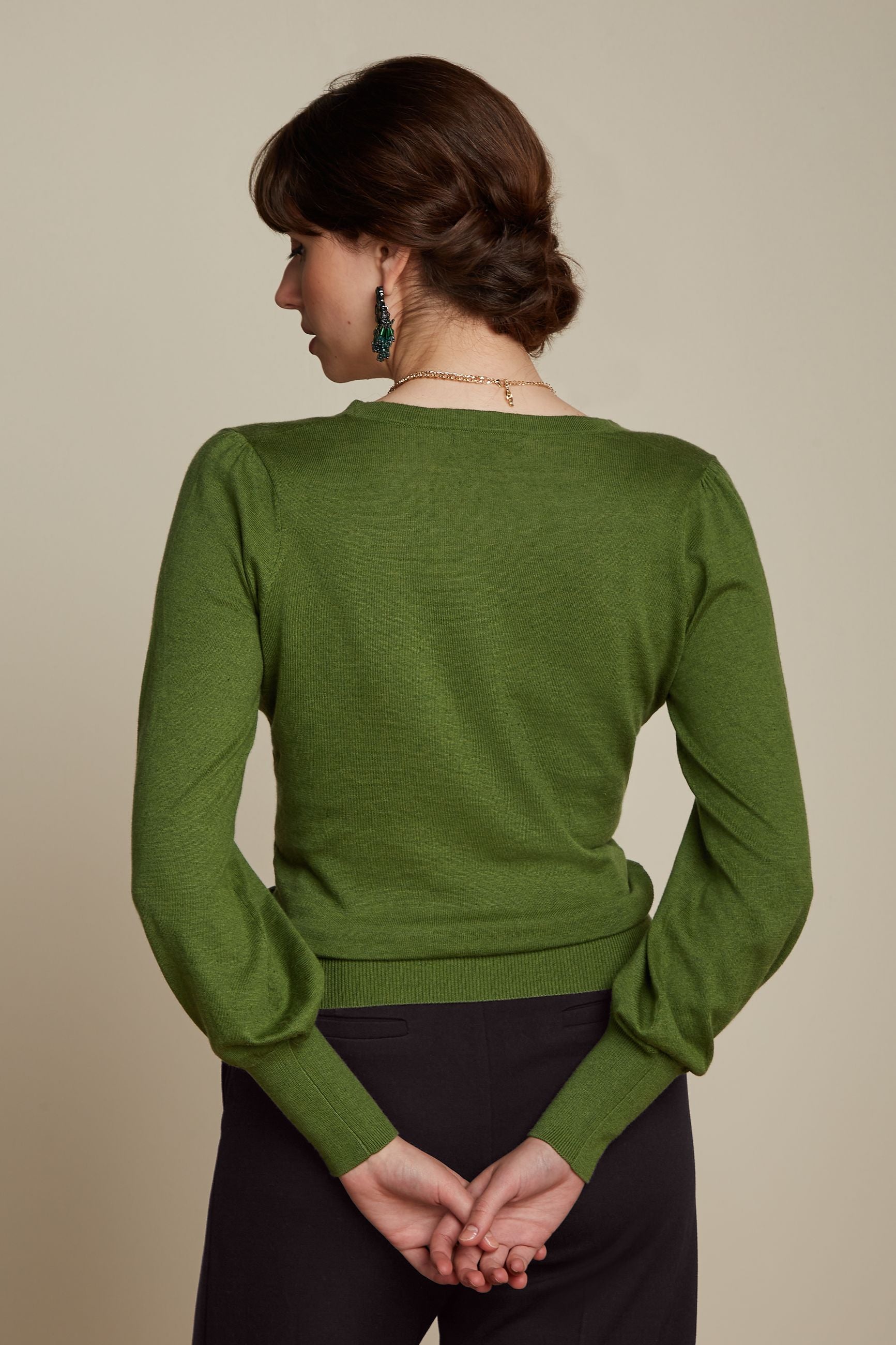 Lulu Wrap Top Cocoon - Posey Green