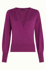 Lulu Wrap Top Cocoon - Vivid Purple