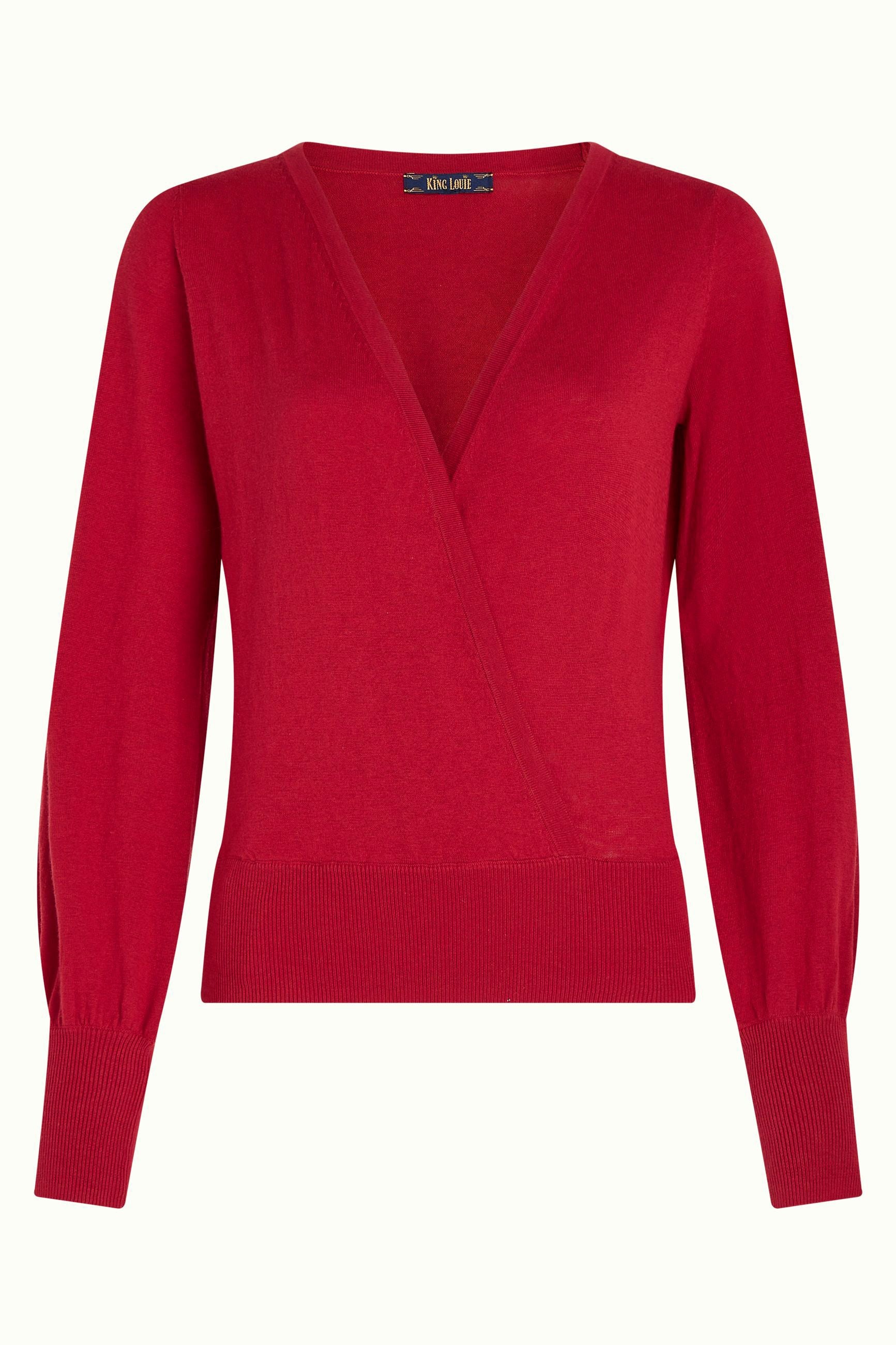 Lulu Wrap Top Cocoon - Icon Red