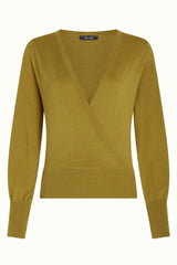 Lulu Wrap Top Cocoon - Curry Yellow