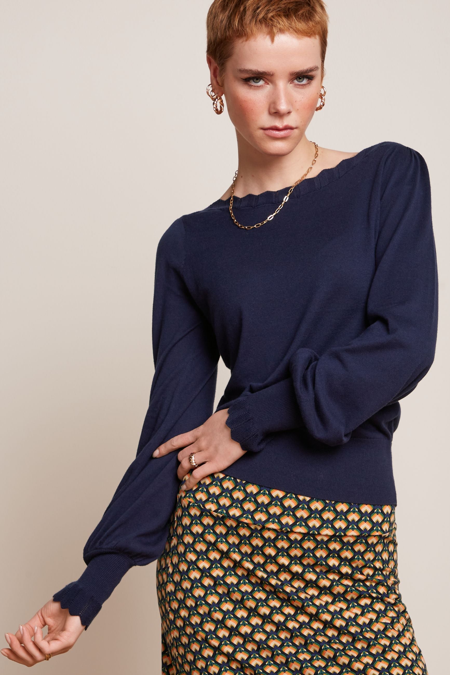 Audrey Bell Top Club - Evening Blue