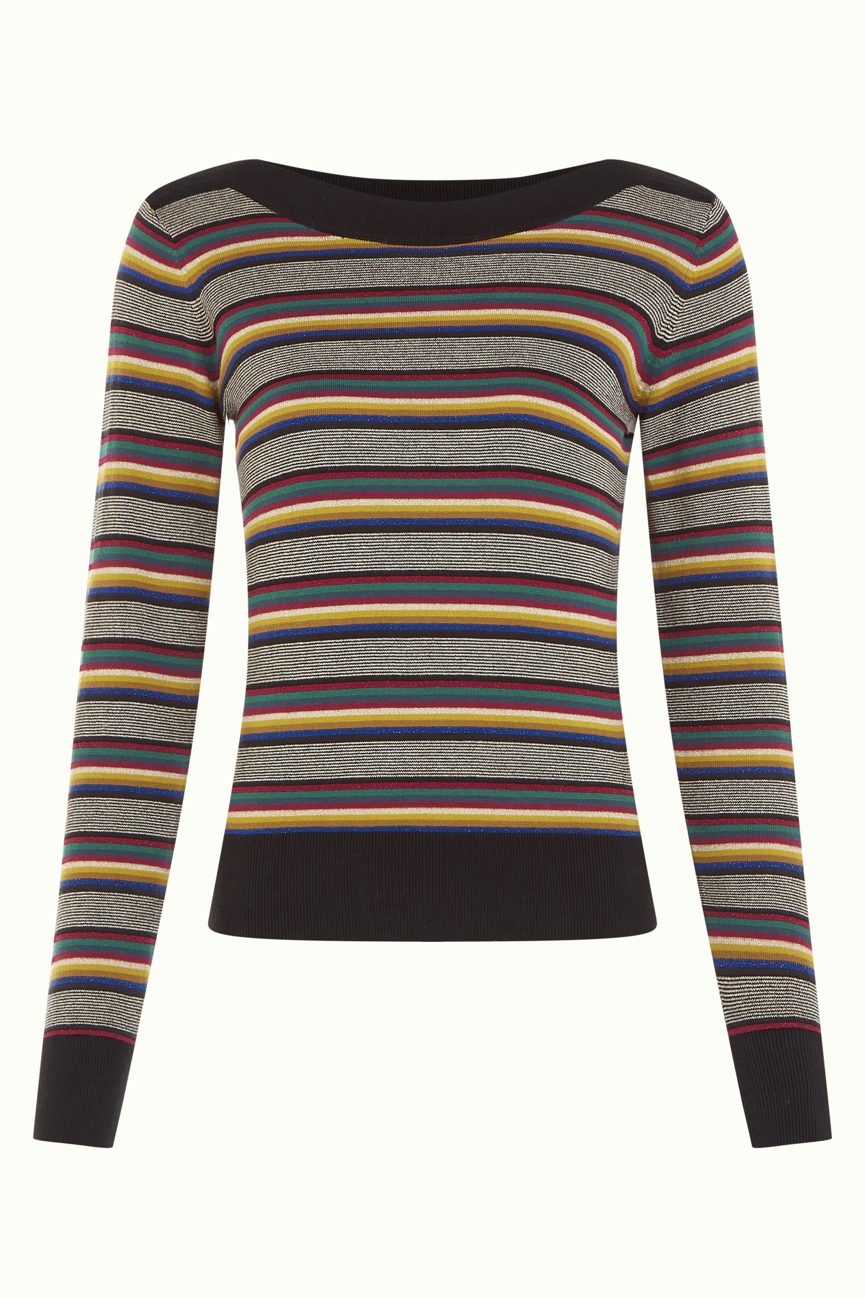 Audrey Top Sixties Stripe - Black