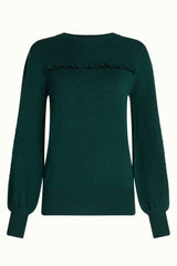 Jada Ruffle Top Droplet - Pine Green