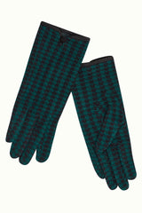 Glove Pied de Poule - Dragonfly Green